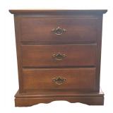 Traditional Three Drawer Nightstand / Side Table