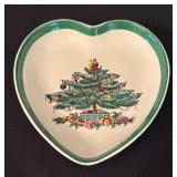 Spode Christmas Tree Pitcher, Heart Shaped Dish and Plate