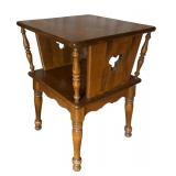 Vintage Ethan Allen Baumritter Table with Cut Out Accents