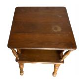 Vintage Ethan Allen Baumritter Table with Cut Out Accents