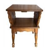 Vintage Ethan Allen Baumritter Table with Cut Out Accents