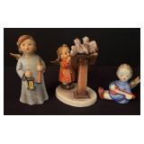 Three Hummel Figurines including Hosanna, Angle with Lute and Duet