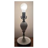 Vintage Milk Glass Hobnail Parlor Lamp