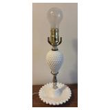Vintage Milk Glass Hobnail Parlor Lamp
