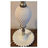 Vintage Milk Glass Hobnail Parlor Lamp