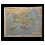 The Territory of Hong Kong Vintage Framed Map