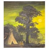 "Moonlight" Original Painting on Board by Ralph Albert Blakelock