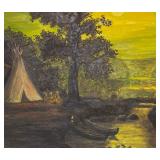 "Moonlight" Original Painting on Board by Ralph Albert Blakelock