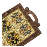 Gorgeous Vintage Mexican Tiled Tray