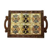 Gorgeous Vintage Mexican Tiled Tray