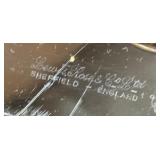 Vintage Genuine Natural Stag Handled Knife, Meat Fork and File by Sheffield of England