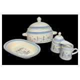 The Museum Collection Stoneware Covered Serving Dish, Salt/Pepper Shakers, Bowl, Creamer Pitcher and More by Hearthside Dinnerware