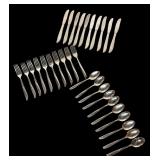 Oneida Twin Star Silver Plated Flatware Service for Ten