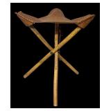 Vintage Leather Tripod Chair