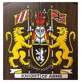 Vintage Knight of Arms Dart Board