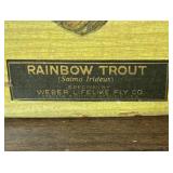 Vintage Rainbow Trout Plaque by Weber Lifelike Fly Company