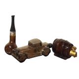 Vintage Avon Cigar, Keg and Car Cologne Bottles