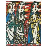 Vintage 1990 Sadao Watanabe Framed Calendar