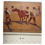 Vintage 1980 Frederick Remington Calendar