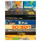 Great Vintage Game Lot, Including Uncle Wiggley, Sorry, Puzzels and More!