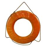 Extra Large Vintage Orange Life Preserver Ring