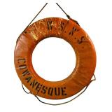 Extra Large Vintage Orange Life Preserver Ring
