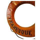 Extra Large Vintage Orange Life Preserver Ring