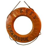 Extra Large Vintage Orange Life Preserver Ring