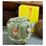 Asian Lot including Japanese Sake Barrel Auspicious Jar, Metal Box, Chicken Coop and More!