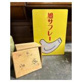 Asian Lot including Japanese Sake Barrel Auspicious Jar, Metal Box, Chicken Coop and More!