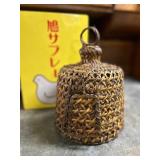 Asian Lot including Japanese Sake Barrel Auspicious Jar, Metal Box, Chicken Coop and More!