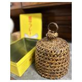 Asian Lot including Japanese Sake Barrel Auspicious Jar, Metal Box, Chicken Coop and More!