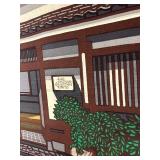 Unique Fabric Print by Clifton Karhu "House in Shiba"