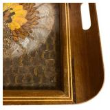 1940s Daniel Teixeira Brazilian Butterfly Tray with Wood Marquetry Detail