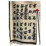 Vintage Japanese Fabric Tapestry Wall Hanging / Curtain
