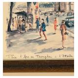 Framed, Signed Print of "The Arc de Triomphe"