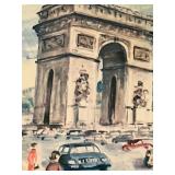 Framed, Signed Print of "The Arc de Triomphe"