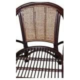 Vintage Barley Twist Rattan and Wicker Back Armchair