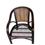 Vintage Barley Twist Rattan and Wicker Back Armchair