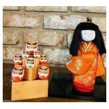 Asian Travel Souvenirs, Including Daruma Dolls, Japanese Kimekomi Doll and More!