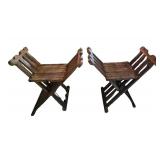 Pair of Vintage Brazilian Camping Stools