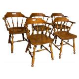 Six-Piece Dining Set with Drop Leaf Table and Captain Chairs