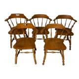 Six-Piece Dining Set with Drop Leaf Table and Captain Chairs