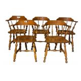 Six-Piece Dining Set with Drop Leaf Table and Captain Chairs