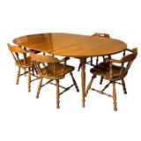 Six-Piece Dining Set with Drop Leaf Table and Captain Chairs