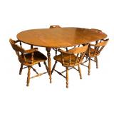 Six-Piece Dining Set with Drop Leaf Table and Captain Chairs