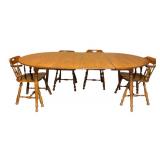 Six-Piece Dining Set with Drop Leaf Table and Captain Chairs
