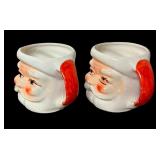 Four Vintage Santa Mugs