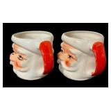 Four Vintage Santa Mugs