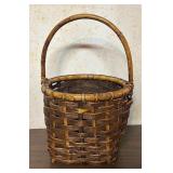 Vintage USA Pottery Bean Pot and Basket